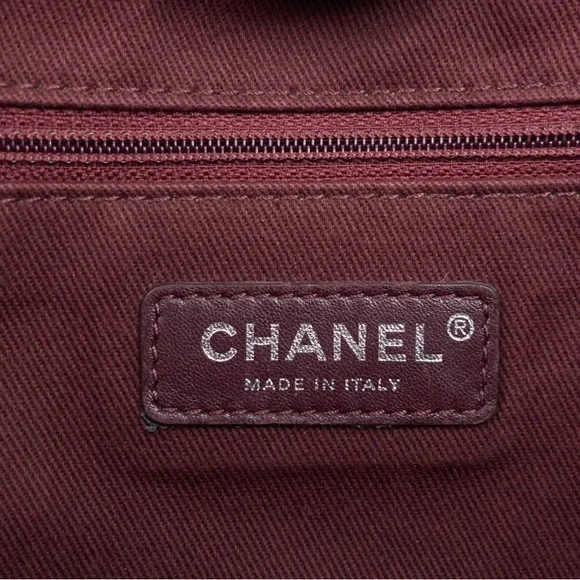 CHANEL Deauville Small Canvas Shopping Tote Bag Cream Multicolor Sides Authentic - Picture 9 of 11